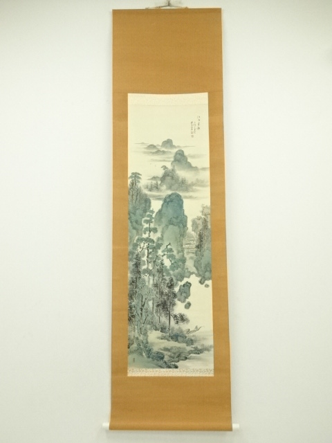 JAPANESE HANGING SCROLL / HAND PAINTED / SCENERY / ARTIST WORK